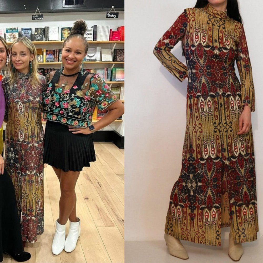 Lurex dress seen on nicole richie